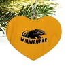 University of Wisconsin Milwaukee Official Logo Heart Love Wood Christmas Tree Holiday Ornament - 2 of 3
