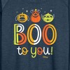 Women's - Disney - Boo To You Lightweight French Terry Wide Neck Long Sleeve Shirt - 2 of 4