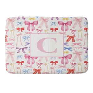 Deny Designs April Lane Art Bows Monogram Memory Foam Bath Mat - 1 of 4