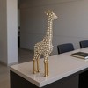 HomeRoots 23" Gold Aluminum And Faux Crystal Giraffe Tabletop Sculpture - 2 of 4