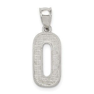 Black Bow Jewelry Sterling Silver, Sami Collection, Textured Block Initial O Pendant - 1 of 4