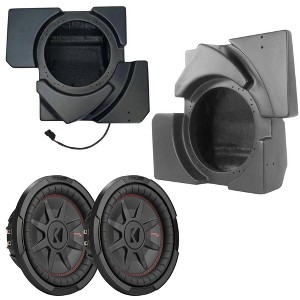 SSV CanAm Maverick X3 19+ Underseat 10" Sub Enclosure + 2 Kicker 10" Subs - 1 of 4