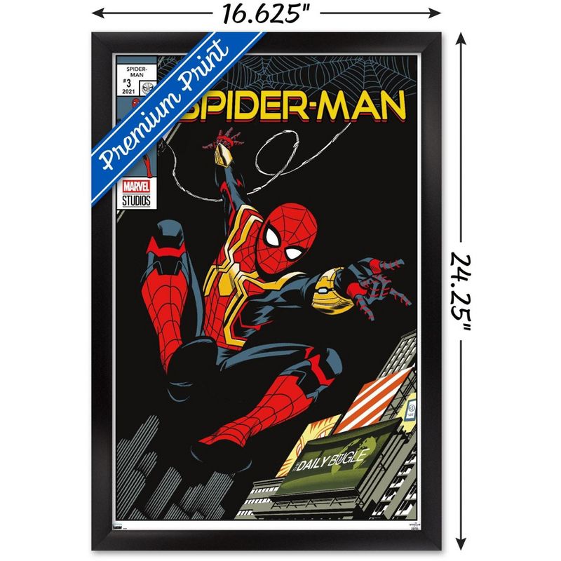 Trends International Marvel Spider-Man: No Way Home - Swinging Comic Framed Wall Poster Prints, 3 of 7
