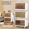 Boersma Foldable Storage Bins With Lid Front Magnetic Door Collapsible Stackable Closet Organizer Containers With 4Pcs 360 Degree Rotatable Wheels - 3 of 4