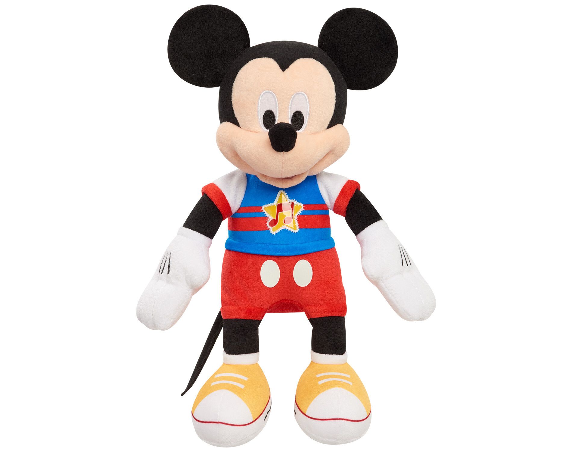 Disney Junior Mickey Mouse Singing Plush Toy, 12” Interactive Light-Up Stuffed Animal