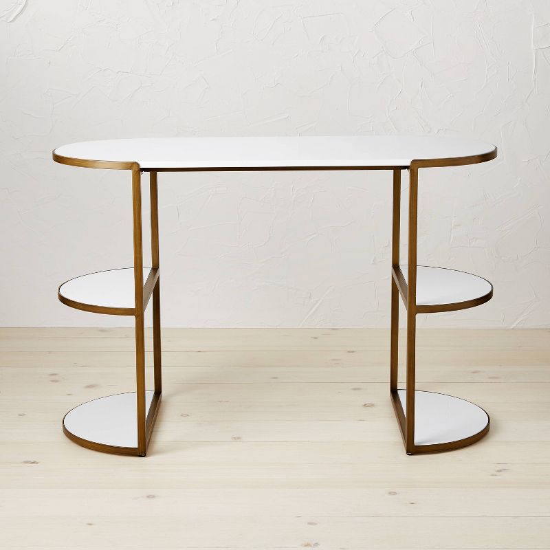 Chamise Brushed Brass Desk - Opalhouse&#8482; designed with Jungalow&#8482;, 3 of 7