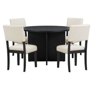 NicBex 5-Piece Dining Table Set for 4 Person,Modern 46.5 Inch Round Kitchen Table Set with 4 Cushion Seats Dining Chairs for Living Room - 1 of 4