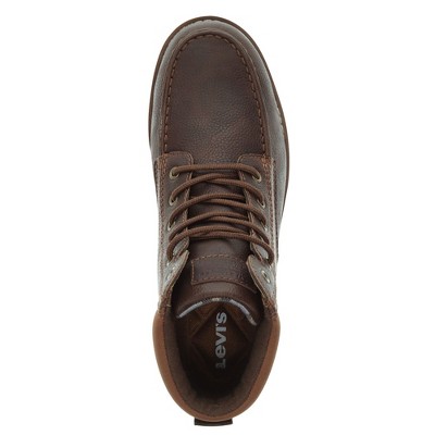 Levi’s Dean Brown Synthetic Leather Moc Toe Boots Size 8M Levi main image 4