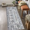 Trellis Area Rug, Washable Vintage Floral Print, Non-Slip Indoor Carpet for Entryway, Living Room, Bedroom, Laundry Room - 4 of 4