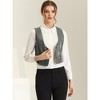 INSPIRE CHIC Women's Sleeveless Versatile PU Faux Leather Suit Vest - 3 of 4
