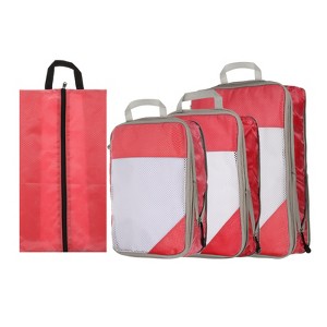 Unique Bargains Suitcases Compression Packing Cube Waterproof Travel Luggage Organizers Bag 3 Pcs - 1 of 3