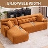 TiramisuBest LY-003 Beige White Deep Seat Compression Sofa 3 Seater with Beige for sofa - 4 of 4