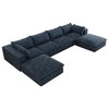 Dewdrop Blue&White Cloud Sofa, Corduroy Fabric Deep Seat Couch with Removable Cushion, No Assembly Needed - 3 of 4