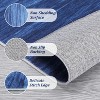 Acekool 4x6 Modern Ombre Washable Rug, Non-Slip Soft Low Pile Area Rug, Non-Shedding Accent Carpet for Living Room, Bedroom, Office, Grey - 3 of 4
