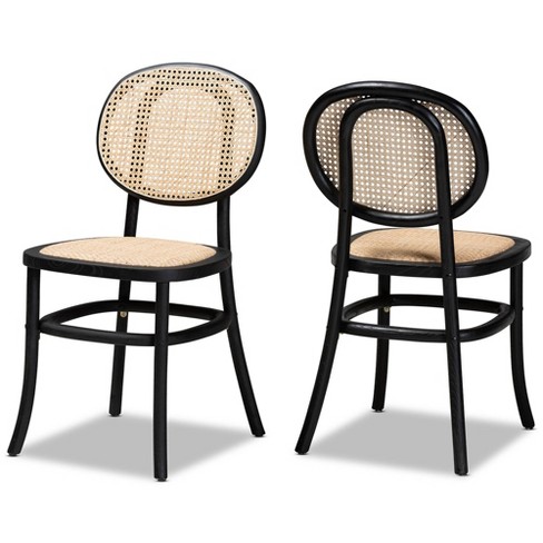 Black rattan hot sale chair target