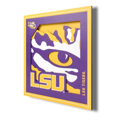 NCAA LSU Tigers 3D Logo Series Wall Art - 12"x12"