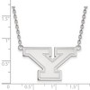 Black Bow Jewelry 10k White Gold Youngstown State Penguins NCAA Necklace 18 Inch - 2 of 4