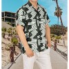 LA LEELA Men's Hawaiian Short Sleeve Button Down Shirt Mens 4th of July Party Shirts Casual Holiday Summer Patriotic Shirts for Men - 2 of 4