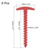 Unique Bargains Tent Stakes T Shape Screw Spiral Plastic Ground Pegs for Outdoor Camping Canopy Tarp 6 Pcs - 2 of 4