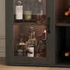 ODK Farmhouse Wine Bar Cabinet with Wine Rack, Glass Holder & Ample Storage, Freestanding Buffet Sideboard for Dining Room, Kitchen or Living Room - 4 of 4