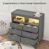 Changing Table Dresser with Drawers, Nursery Dresser with Changing Table Top, Diaper Changing Station Organizer with Open Shelf for Bedroom - 4 of 4