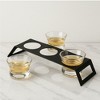 Viski Tequila Tasting Flight – 3 Lead-Free Crystal Tequila Tasting Glasses with Stainless Steel Stand, 6 oz Capacity Each  – Set of 4 - 4 of 4