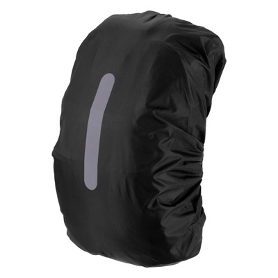 Unique Bargains Waterproof Backpack Rain Cover with a Vertical Reflective Strap for Hiking/Biking 1 Pc