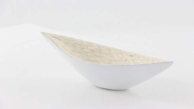 Decorative Bowl - Beige Stone and White - Olivia, 2 of 5, play video
