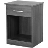 Passion Furniture Lindsey 1-Drawer Gray Nightstand (24 in. H x 18 in. W x 16 in. D) - 2 of 4