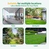 DOMETOUR Walk-in Greenhouse Hexagonal Upgrade Reinforced Frame Heavy Duty Plastic Greenhouse Reinforced Thickened Waterproof Insulation(9.2*8.1 ft) - 4 of 4