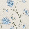 Collections Etc Floral Embroidered Scalloped Edge Quilted Bedspread Full Gender Neutral Light Blue - 3 of 3