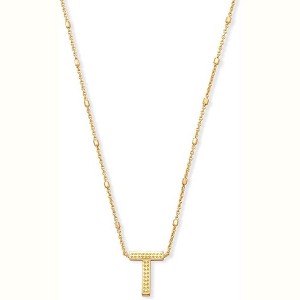 Letter A-Z Pendant Necklace for Women, 14K Gold Plated Fashion Jewelry - 1 of 4