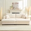 Mjkone Corduroy Comfy Chaise Lounge Deep Seat Sleeper Sofa Chair with Storage Ottoman,Upholstered Single/Loveseat Sofa - 4 of 4