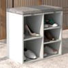 Wooden Shoe Rack Organizer with Adjustable Shelves & Side Pockets for Hallway,Mudroom & Porch,Living Room,Shoe Bench with Storage & Cushioned Seat - 2 of 4