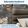 Adjustable Headboard Bed Frame, Upholstered Fabric Platform, Wood Slat Support, No Box Spring, Easy Assembly, Grey - 4 of 4
