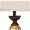 Kathy Ireland Mulholland Traditional Table Lamp 30" Tall Aged Bronze Golden Marbleized with Dimmer Off White Bell Shade for Bedroom Living Room Office - 4 of 4
