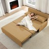 Mjkone Full/Queen Size Sofa Bed, 2 in 1 Convertible Linen Loveseat Sleeper Sofa Couch with Cushions - 3 of 4