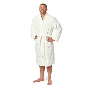 Northwest Silk Touch L/XL Bath Robe Optical White 26x47 Inches - 1 of 4