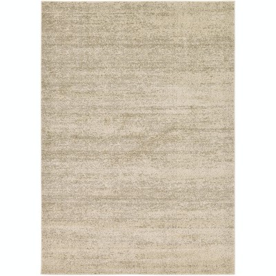 Bone Beige Tufted Synthetic Rectangular Indoor Rug 7' x 10'