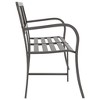 vidaXL Twin Patio Bench 96.9 in. Gray Steel - 4 of 4