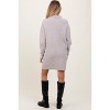Pinkblush Heather Grey Mock Neck Maternity Mini Sweater Dress - 4 of 4