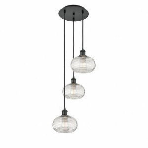 Ithaca - 3 Light Cord Hung Multi Pendant In Industrial Style-25.5 Inches Tall and 14.5 Inches Wide - 1 of 1