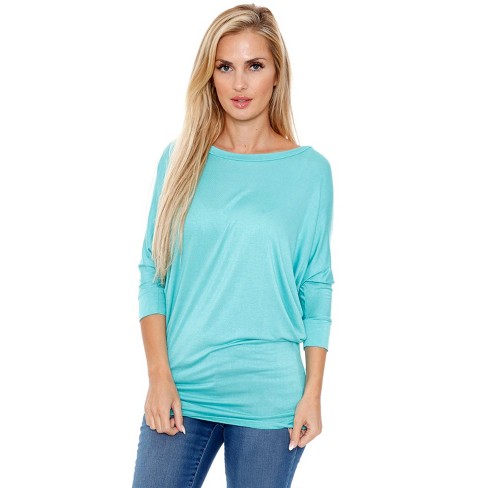 EC 3/4 Sleeve Jersey Dolman Top (6 Colours)