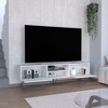 70.9" Wood TV Rack with Hairpin Legs, Two Drawers, Spacious Storage, and Cable Management Holes for Living Room and Bedroom - 3 of 4