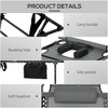 Maggift Patio Chaise Lounges, Portable Foldable Lounge Chair, Adjustable Angle Multifunctional Patio Lounge Chair, Gray, 74.4"*14.2"*26.8" - 2 of 4