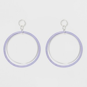 Large Circle Earrings - A New Day Purple/Silver, Women