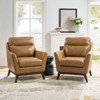 Numitor Mid-Century Mordern Genuine Leather Armchair Set of 2| HULALA HOME - 2 of 4