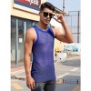 Acekool Men's Mesh Tank Top, Fitted Sleeveless mesh Muscle Shirt, See-Through Round Neck Clubwear - 3 of 3