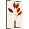 Amanti Art Five Red Flowers by Kubistika Canvas Wall Art Print Framed 16 x 23-in. - 3 of 4