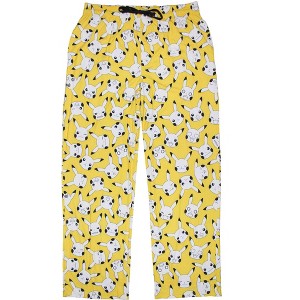 Pokemon Men's Pikachu Expressions Allover Design Lounge Sleep Pajama Pants - 1 of 4
